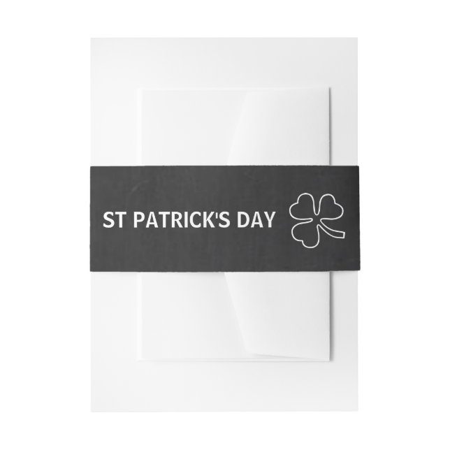 Bandeau De Faire-part Chalkboard Shamrock, Saint Patrick's Day (Devant example)