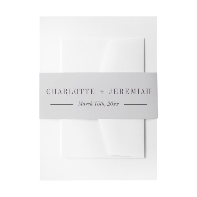 Bandeau De Faire-part Charlotte | Couleurs courbes | Mariage (Devant example)
