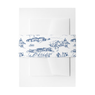 Bandeau De Faire-part Chattanooga Toile Marine et Blanc