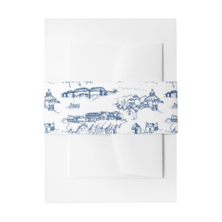 Bandeau De Faire-part Chattanooga Toile Marine et Blanc