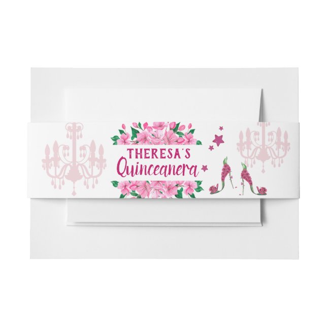 Bandeau De Faire-part Chaussures poilues - Lámpara rosa zapato (Devant Example)