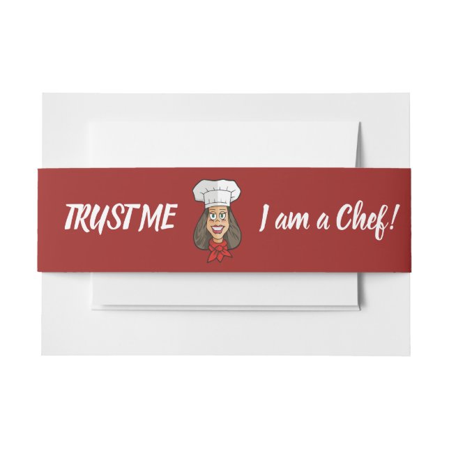 Bandeau De Faire-part Chef femme (Devant Example)