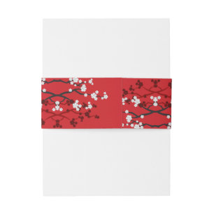 Bandeau De Faire-part Cherry Blossoms & Double Bonheur Mariage chinois
