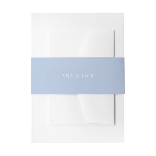 Bandeau De Faire-part Chic Dusty Blue Couple Noms Mariage