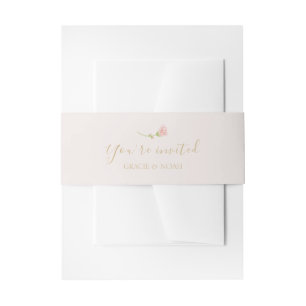 Bandeau De Faire-part Chic Dusty Rose rose Couple Mariage