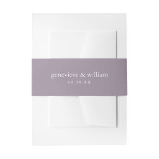 Bandeau De Faire-part Chic Dusty violet minimaliste Mariage