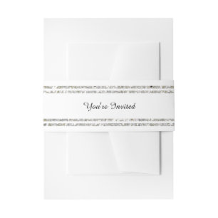 Bandeau De Faire-part Chic Parties scintillant Argent - Bande ventre