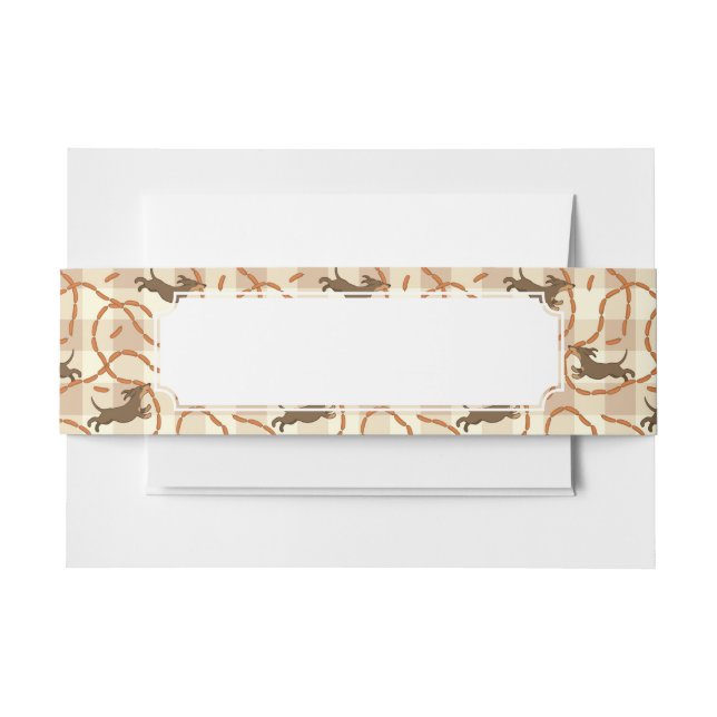 Bandeau De Faire-part chiens chanceux avec l'arrière - plan de saucisses (Devant Example)