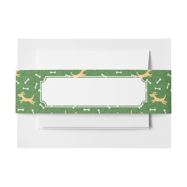 Bandeau De Faire-part chiens chanceux avec l'arrière - plan d'os (Devant Example)