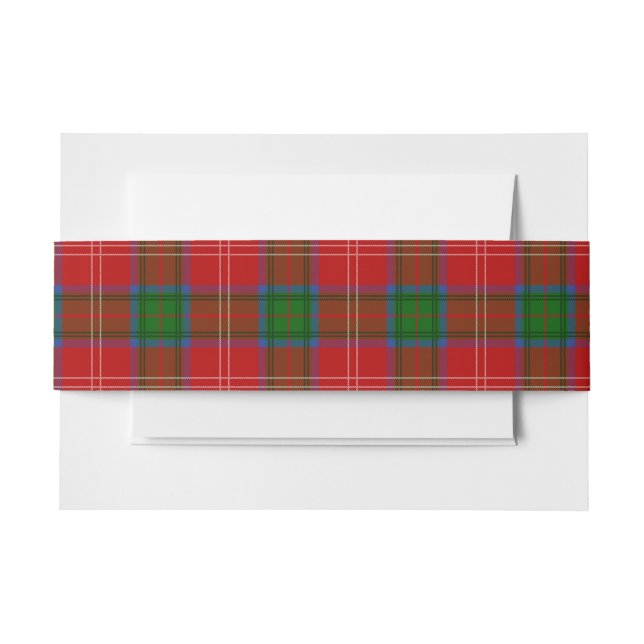 Bandeau De Faire-part Chisholm Scottish Tartan Belly Band (Devant Example)