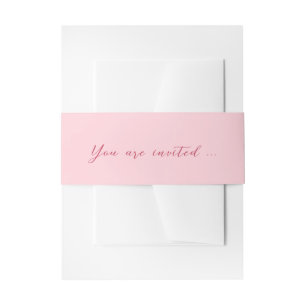 Bandeau De Faire-part CHLOE Modern Bold Pink Invitation Belly Band
