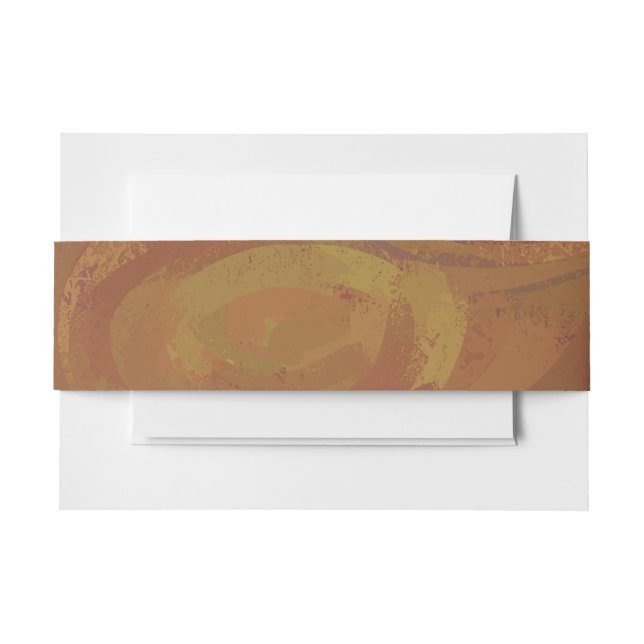 Bandeau De Faire-part Chocolat Carmel Swirl (Devant Example)