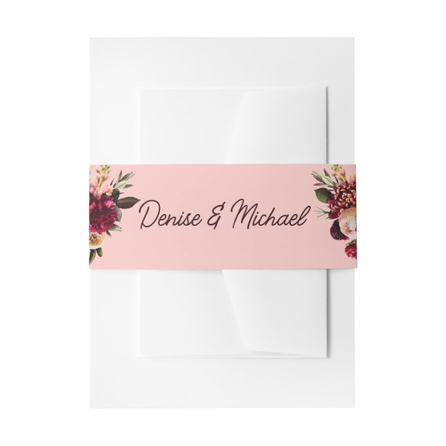 Bandeau De Faire-part Chrysanthème romantique (Devant example)