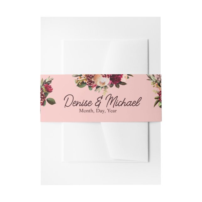 Bandeau De Faire-part Chrysanthème romantique (Devant example)
