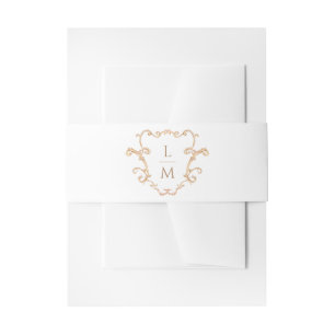 Bandeau De Faire-part Cimier baroque   Mariage de monogramme