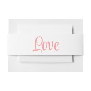Bandeau De Faire-part Citation d'amour Shabby Chic Élégant Mariage Rose