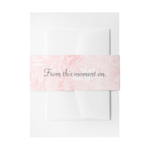 Bandeau De Faire-part Citation Mariage en satin rose vif