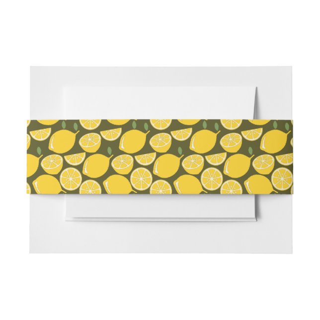 Bandeau De Faire-part Citron Jaune Moderne Amusant mignon (Devant Example)