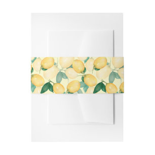 Bandeau De Faire-part Citrons Élégants et Verdure
