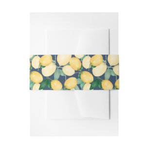 Bandeau De Faire-part Citrons Élégants sur Fond Nuit