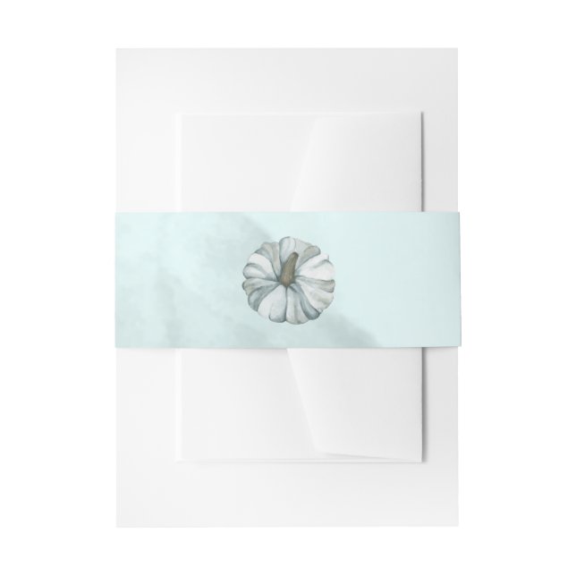 Bandeau De Faire-part Citrouille bleu automne (Devant example)