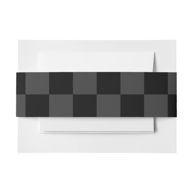 Bandeau De Faire-part Classic moderne noir & fumée noir tableau de bord  (Devant Example)
