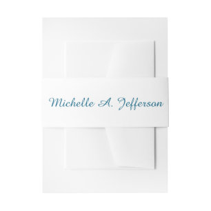 Bandeau De Faire-part Classique Créatif tendance Bleu Océan Blanc