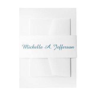 Bandeau De Faire-part Classique Créatif tendance Bleu Océan Blanc