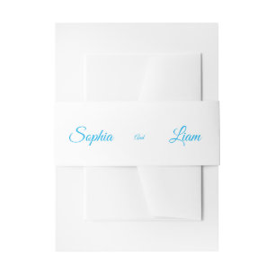 Bandeau De Faire-part Classique élégant simple propre texte bleu Belly B