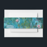 Bandeau De Faire-part Claude Monet Water Lilies Mariage<br><div class="desc">Elégante bande de ventre d'invitation de mariage avec peinture classique Water Lilies par Claude Monet</div>