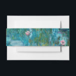 Bandeau De Faire-part Claude Monet Water Lilies Mariage<br><div class="desc">Elégante bande de ventre d'invitation de mariage avec peinture classique Water Lilies par Claude Monet</div>
