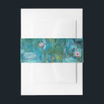 Bandeau De Faire-part Claude Monet Water Lilies Mariage<br><div class="desc">Elégante bande de ventre d'invitation de mariage avec peinture classique Water Lilies par Claude Monet</div>