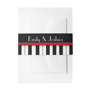 Bandeau De Faire-part Clavier de piano avec noms