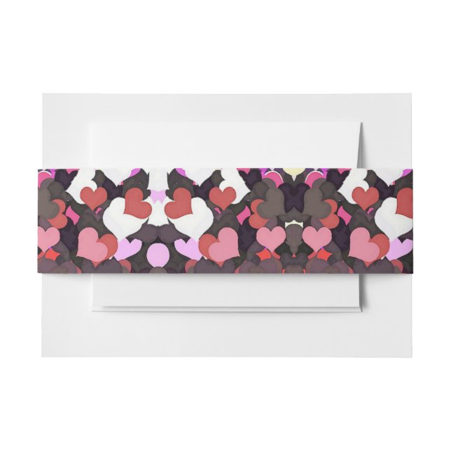 BANDEAU DE FAIRE-PART CŒURS (Devant Example)