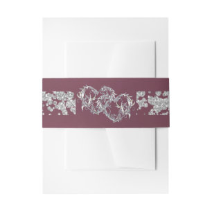 Bandeau De Faire-part Coeurs et Parties scintillant - Lavande