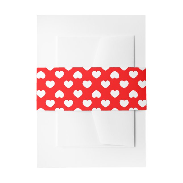 Bandeau De Faire-part Cœurs rouges minimalistes (Devant example)