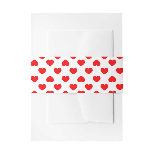 Bandeau De Faire-part Cœurs Rouges Simple Minimaliste (Devant example)