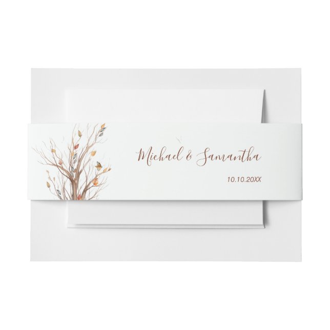 Bandeau De Faire-part Collection de mariage Cerf Rustique d'Automne (Devant Example)