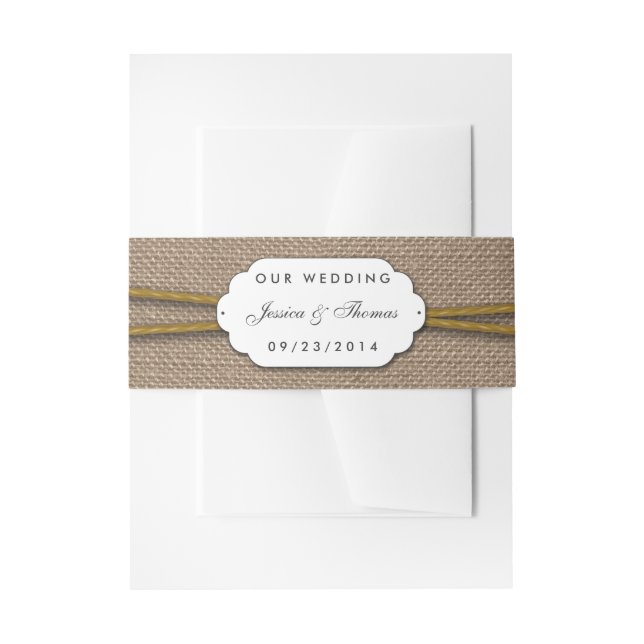 Bandeau De Faire-part Collection de Mariages de tournesols rustiques (Devant example)