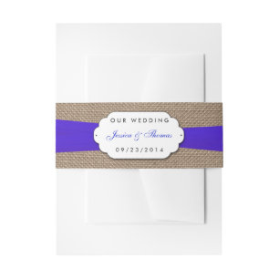 Bandeau De Faire-part Collection de Mariages Rustic Blue Bow