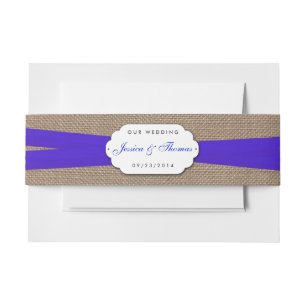 Bandeau De Faire-part Collection de Mariages Rustic Blue Bow