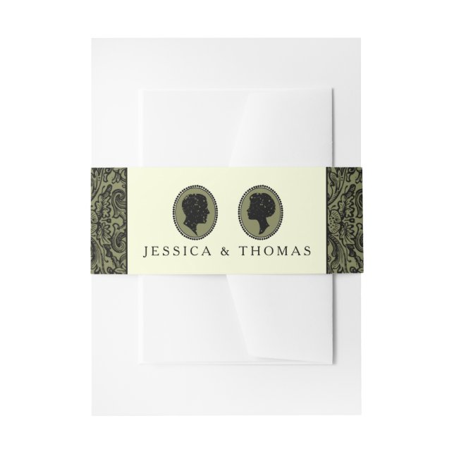 Bandeau De Faire-part Collection Mariage Silhouette Art Déco (Devant example)