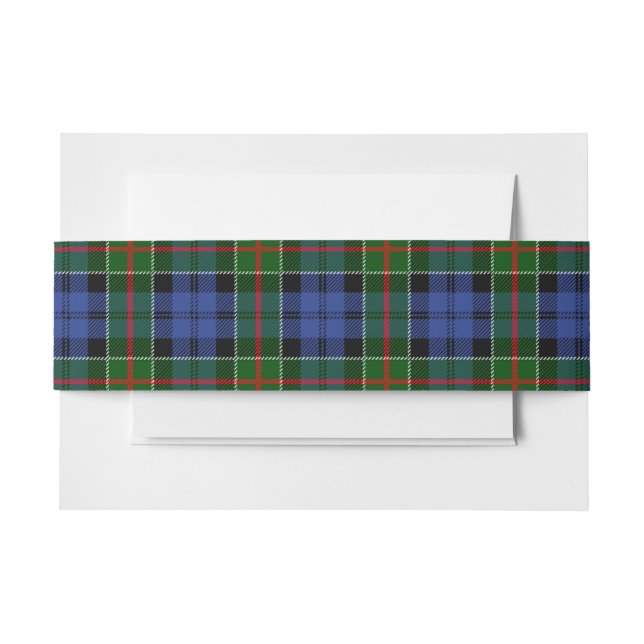 Bandeau De Faire-part Colquhoun Scottish Tartan Belly Band (Devant Example)