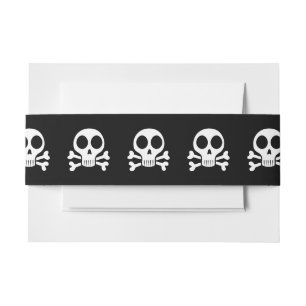 Bandeau De Faire-part Conception de crâne de pirate