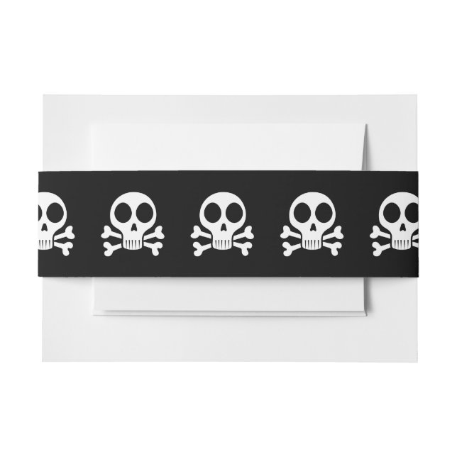 Bandeau De Faire-part Conception de crâne de pirate (Devant Example)
