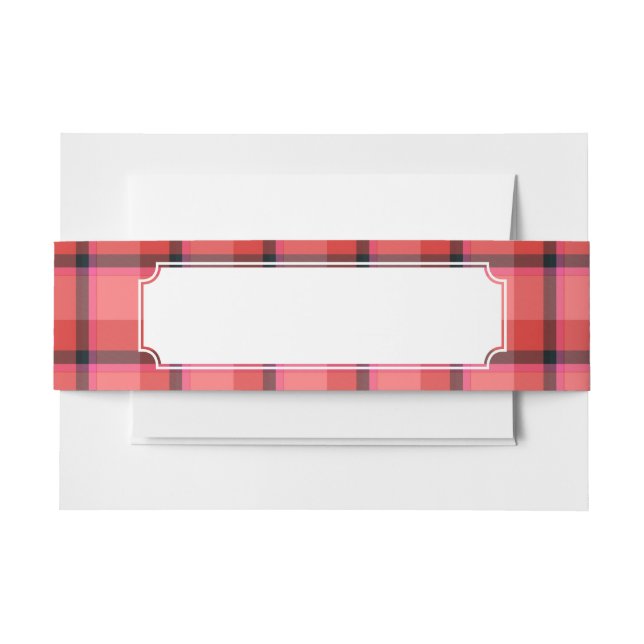 Bandeau De Faire-part Conception de tartan (Devant Example)