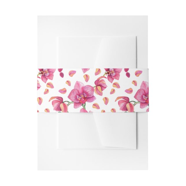 Bandeau De Faire-part Conception d'orchidées à l'aquarelle 2   (Devant example)