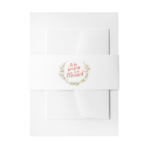 Bandeau De Faire-part Cône de mariage d'hiver rouge baies étoile