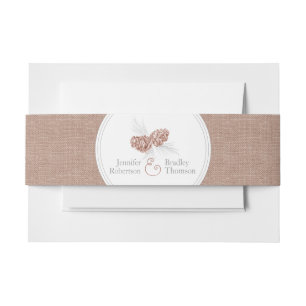 Bandeau De Faire-part cônes de pin mariage dessin & bande de ceinture de