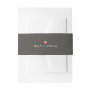 Bandeau De Faire-part Coral Heart Mariage